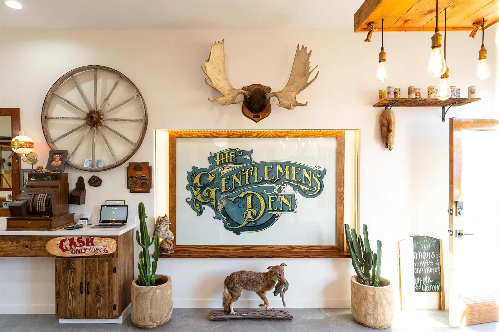 The Gentlemen's Den Barbershop Interior